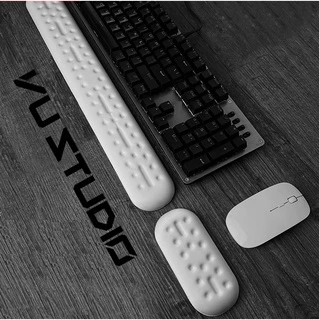 Kê tay bàn phím đệm kê cổ tay bằng cao su non memory foam kiêm bàn di chuột mouse pad Vu Studio (cao su non)