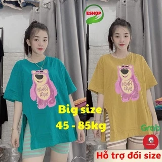 Đồ bộ nữ ESHOP đồ bộ mặc nhà bigsize áo xẻ tà 1 bên quần lửng ngố thun gân đẹp dễ thương đi chơi ngủ cute DB39