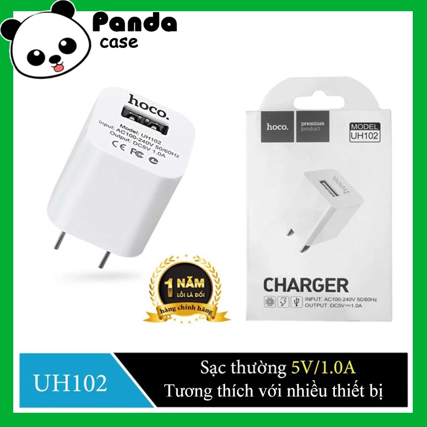 Củ Sạc Hoco UH102 Chính Hãng Cao Cấp – Hỗ Trợ Sạc Nhanh - Cho Điện Thoại,Tai Nghe, Sạc Pin Dự Phòng - PandaCase