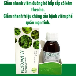 Siro Ho Bổ Phổi Con Gấu từ lá Thường Xuân, Sản Phẩm Nhập Khẩu Châu Âu- PECTOLVAN IVY 100ml