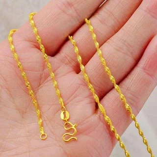 Dây chuyền nữ xoắn mạ vàng sang trọng 18 k