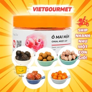 Ô mai xí muội VIETGOURMET 200g, MIX các vị ăn vặt đặc sản Hà Nội hương vị chua ngọt cay, làm quà tặng ăn vặt hàng ngày