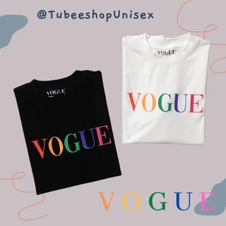 Áo thun Unisex Vogue chữ nhiều màu nam nữ