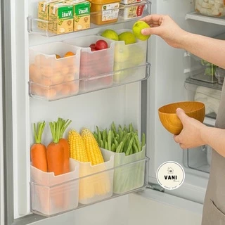 Hộp nhựa đựng thực phẩm đồ ăn rau củ đa năng để cánh cửa tủ lạnh ngăn nắp - Khay nhựa vắt cánh cửa tủ lạnh tiện lợi
