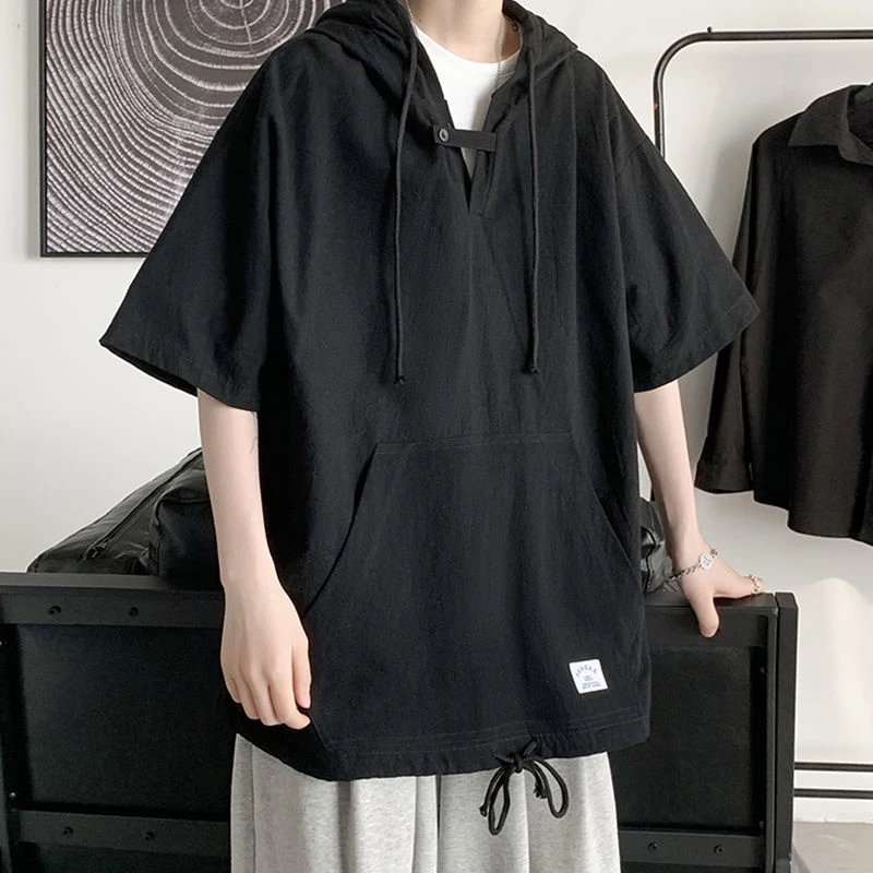 Áo Hoodie Tay Ngắn Thời Trang Mùa Hè Dễ Phối Đồ Cho Nam Và Nữ