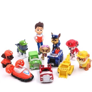 12 Cái / bộ Mini Nhân Vật Hành Động Paw Patrol Đồ Chơi Ryder Marshall Chase Skye Zuma Bộ Đồ Chơi Búp Bê Tập Đi Bánh Đồ Chơi Trang Trí