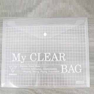 Bìa cài nút khổ lớn (F4) My Clear Dày - Bìa 1 nút khổ lớn hơn A4