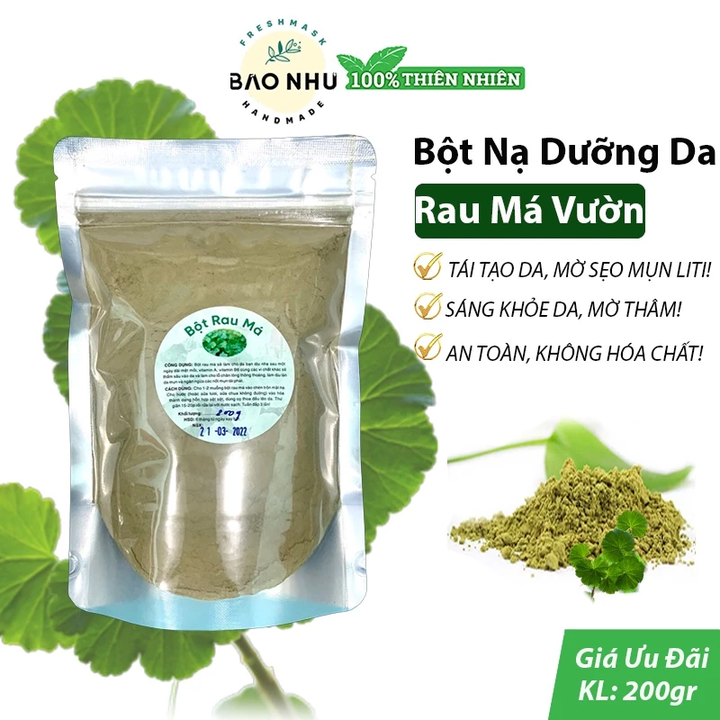 Bột Rau Má Handmade - Chống Nắng + Mờ Sẹo Mụn