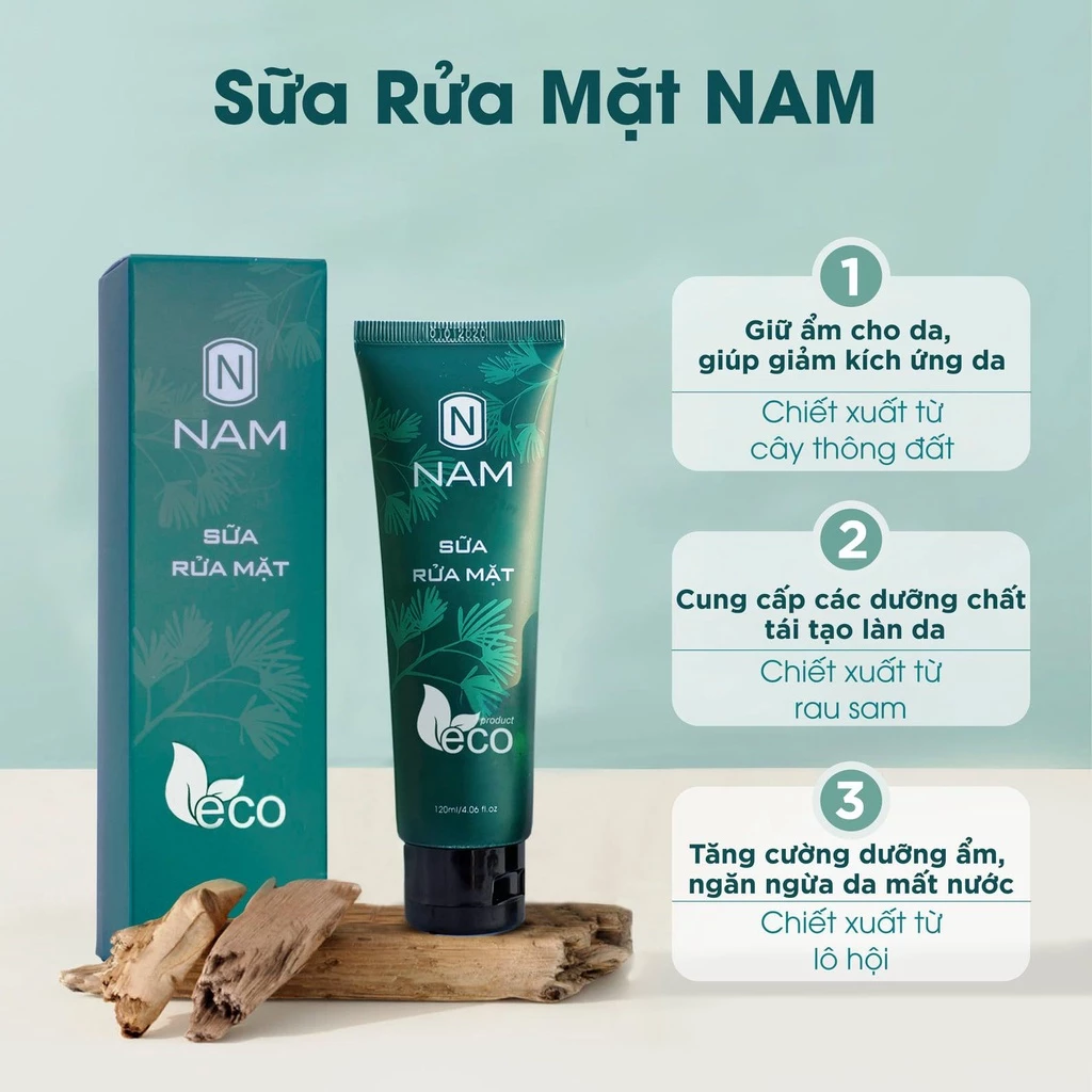 Sữa Rửa Mặt NAM Làm Sạch Sâu Kiểm Soát Nhờn Ngừa Mụn (120 ml) - Chính Hãng