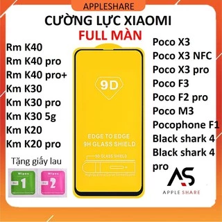 Kính cường lực Xiaomi Full Màn Redmi k20/k30/k40 pro/Poco C65 C40/ X3/X3 pro nfc/F3/M3/F2/M4/X4/GT/4G/5G/gaming