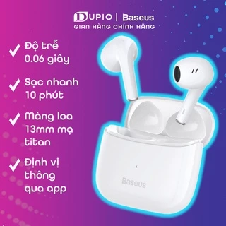 Tai nghe Bluetooth DUPIO Baseus TN01 không dây thông minh công nghệ mới V5.2 chống nước