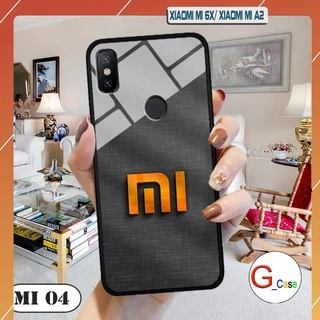 Ốp lưng Xiaomi Mi 6X/ Mi A2 - lưng kính in logo hãng điện thoại