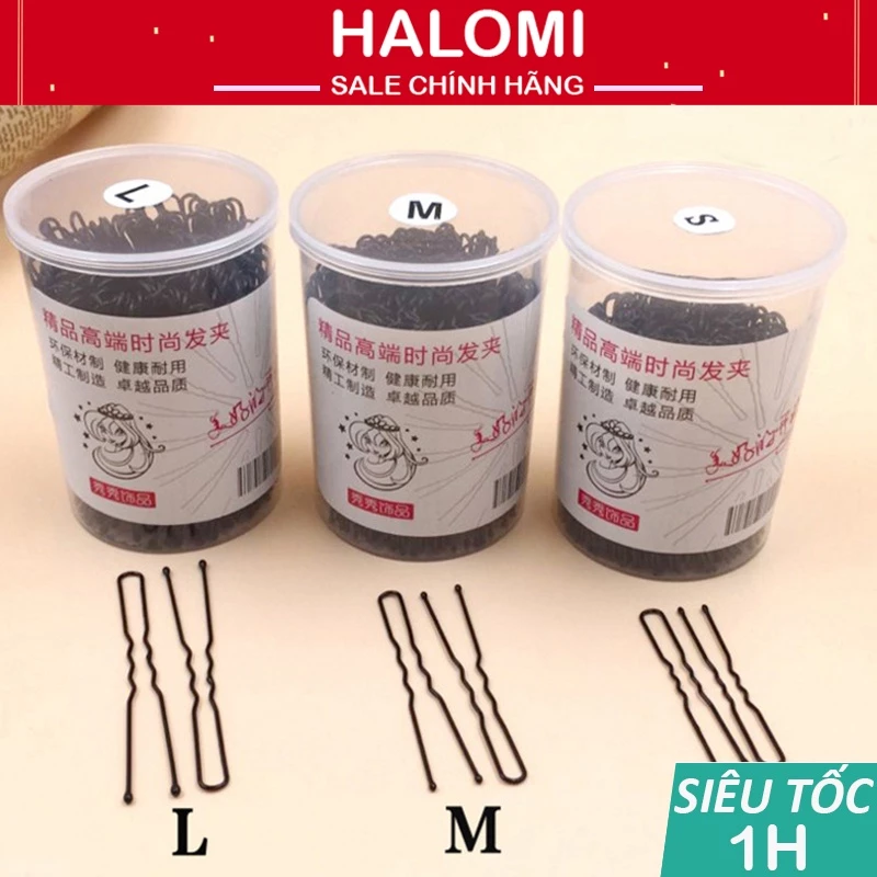 Kẹp gim chữ U 3 size 150g giá sỉ chuyên dùng làm tóc makeup ghim U không gỉ