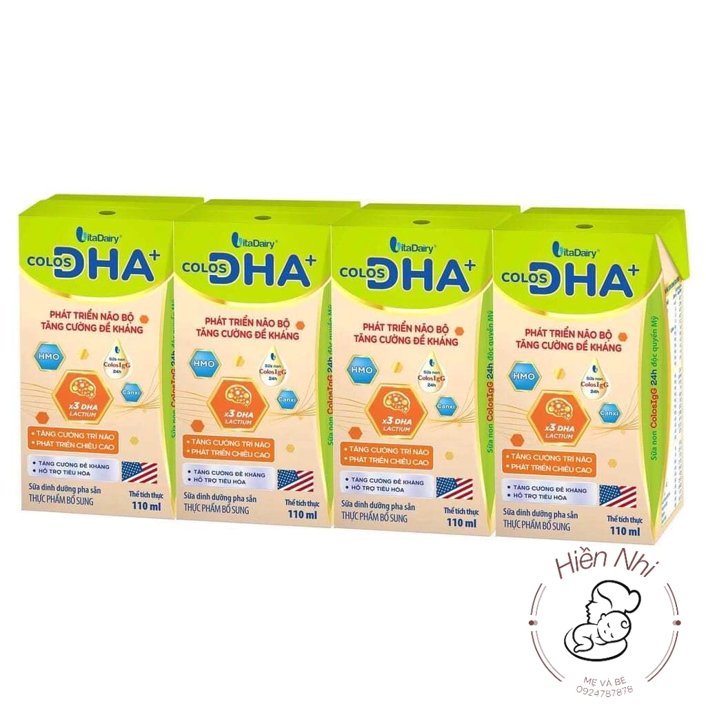 Thùng 48 hộp sữa pha sẵn Vitadairy Colos DHA 110ml (Date 11/2024)