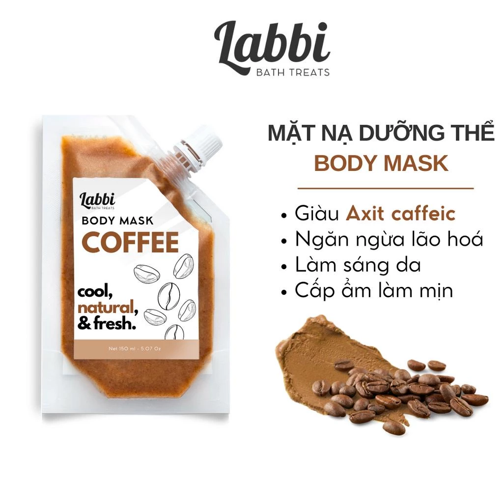 Mặt nạ dưỡng thể Cà phê - COFFEE BODY MASK - Labbi Bath Treats