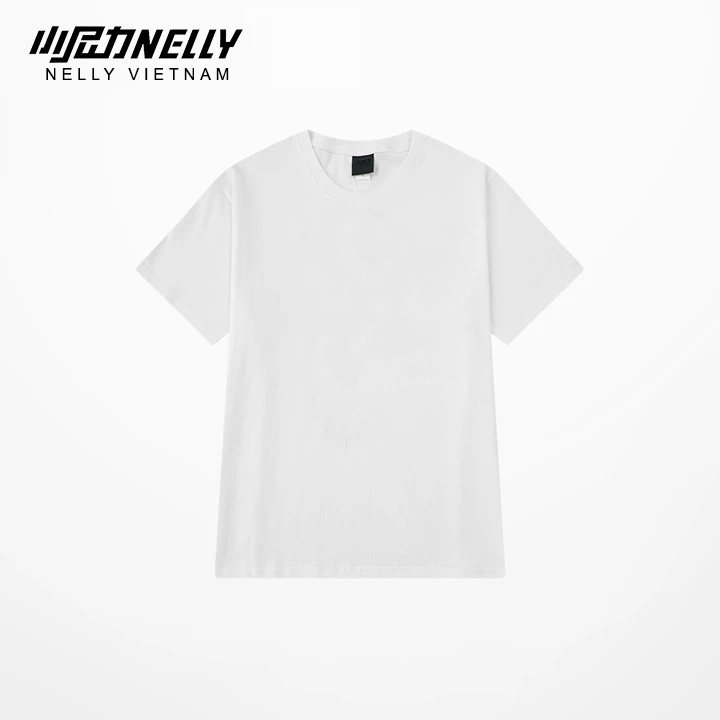 Áo thun NELLY Cotton 260gsm Premium - Trắng Trơn Tay Lỡ Form Rộng Nam Nữ