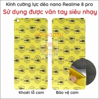 Dán cường lực Realme 8 / Realme 8 pro trong suốt, nano dẻo siêu bền, độ cường lực 9H+