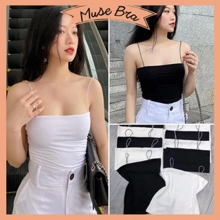 [Giá sỉ] Áo Bra Cotton 2 Dây Sợi Bún Phong Cách Hàn B01