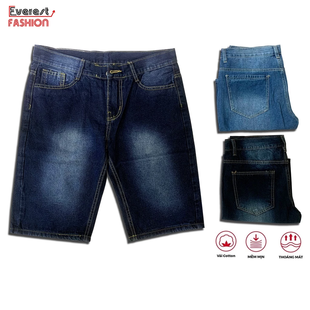 Quần Đùi Short Jean Nam Andromeda Form Đứng Wash Bạc Không Cào Vải Jean Coton Dày Không Bị Ra Màu