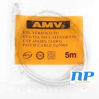 Dây cáp mạng LAN Internet bấm sẵn AMV DÀI 5 MÉT chuẩn cat 5e