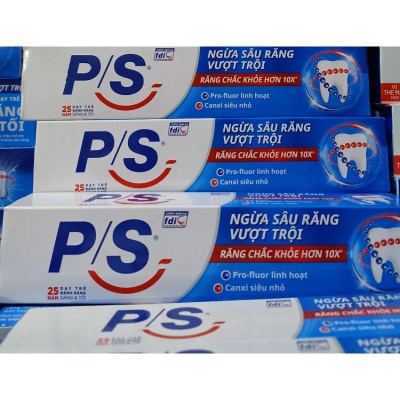 COMBO 2 HỘP KEM ĐÁNH RĂNG P/S NGỪA SÂU RĂNG VƯỢT TRỘI 180g