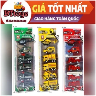 Hộp 6 đồ chơi xe các loại cho bé vui chơi thỏa thích