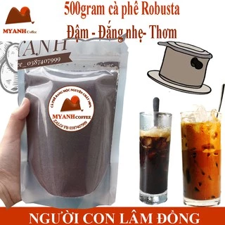 500gr cà phê Robusta + Culi + moka rang mộc (tỉ lệ hái chín> 98%) Thơm nhẹ - đậm - Hậu ngọt