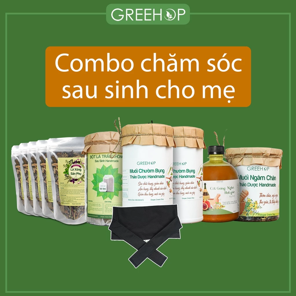 Trọn bộ ở cữ cho mẹ sau sinh siêu tiết kiệm, chăm sóc sức khoẻ sau sinh(Handmade by Greehop)