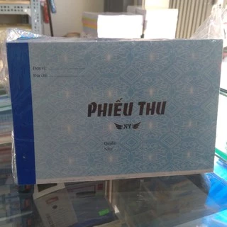 PHIẾU THU 2 LIÊN 50 BỘ/ 30 BỘ (LỐC 10 QUYỂN)