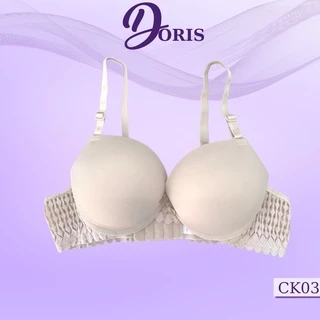 Áo Ngực Nâng Ngực Đúc Su Tạo Khe Viền Ren Cực Quyến Rũ Doris - CK03