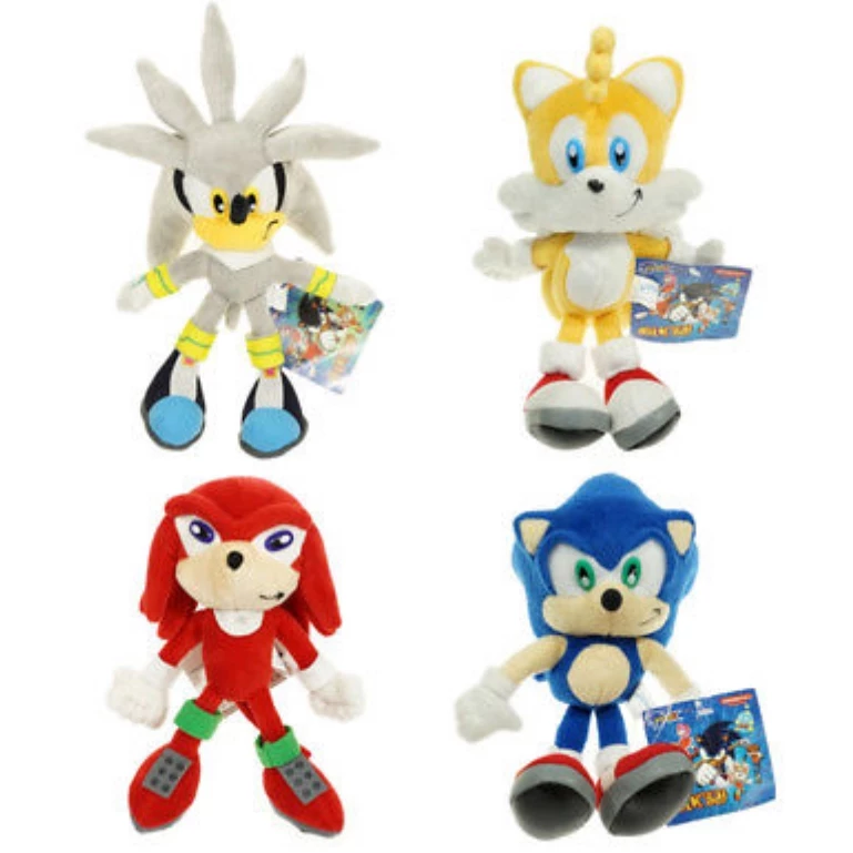 Búp bê nhồi bông 23cm hình nhân vật Sonic/ Tails/ Knuckles/ Silva xinh xắn