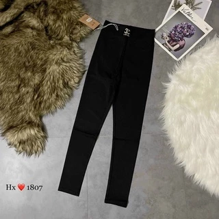 Quần Legging dán chữ,chất Umi Hàn L1 co giãn 4 chiều, siêu tôn dáng