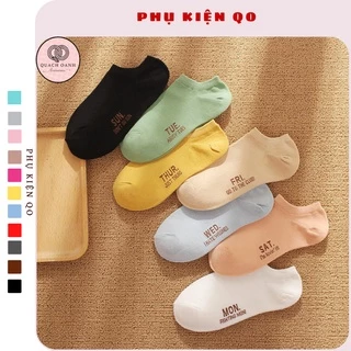 Set tất cổ ngắn 7 ngày trong tuần Unisex cho nam và nữ VO03