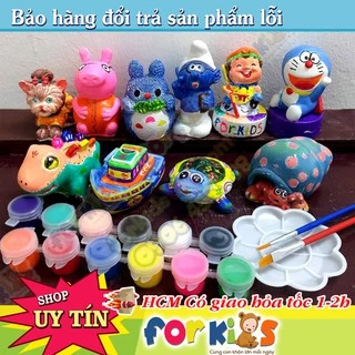 Set 10 tượng thạch cao 7~9cm, TẶNG 12 màu 2 cọ 1 khay, tượng tô màu, tô tượng