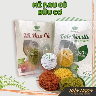 Mì Rau Củ Hữu Cơ Surifram Cho Bé Ăn Dặm, phù hợp Ăn Kiêng, Healthy, Eatclean Vắt 30g(Cải Kale, Bí Đỏ, Chùm Ngây,Củ Dền)