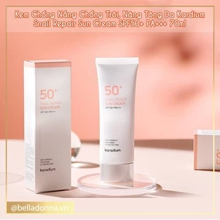 Kem Chống Nắng Chống Trôi, Nâng Tone Karadium Snail Repair Sun Cream SPF50+ PA+++ 70ml