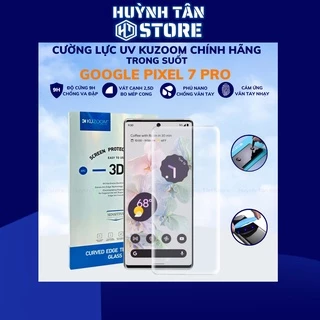 Cường lực pixel 7 pro UV trong suốt keo lỏng chính hãng kuzoom chống va đập vân tay nhạy phụ kiện huỳnh tân store