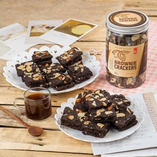 Brownie Crackers Hạnh Nhân Thương Hiệu Gạch Đỏ 250gr Không Đường Phù Hợp Ăn Kiêng Healthy