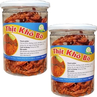 [COMBO 2 HŨ] THỊT BÒ KHÔ DẠNG SỢI DÀI THƠM NGON MỖI HŨ 200G HIỆU TPS