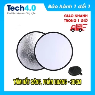 Tấm phản quang hắt sáng 30 cm phản chiếu khếch xạ ánh sáng 2 trong 1