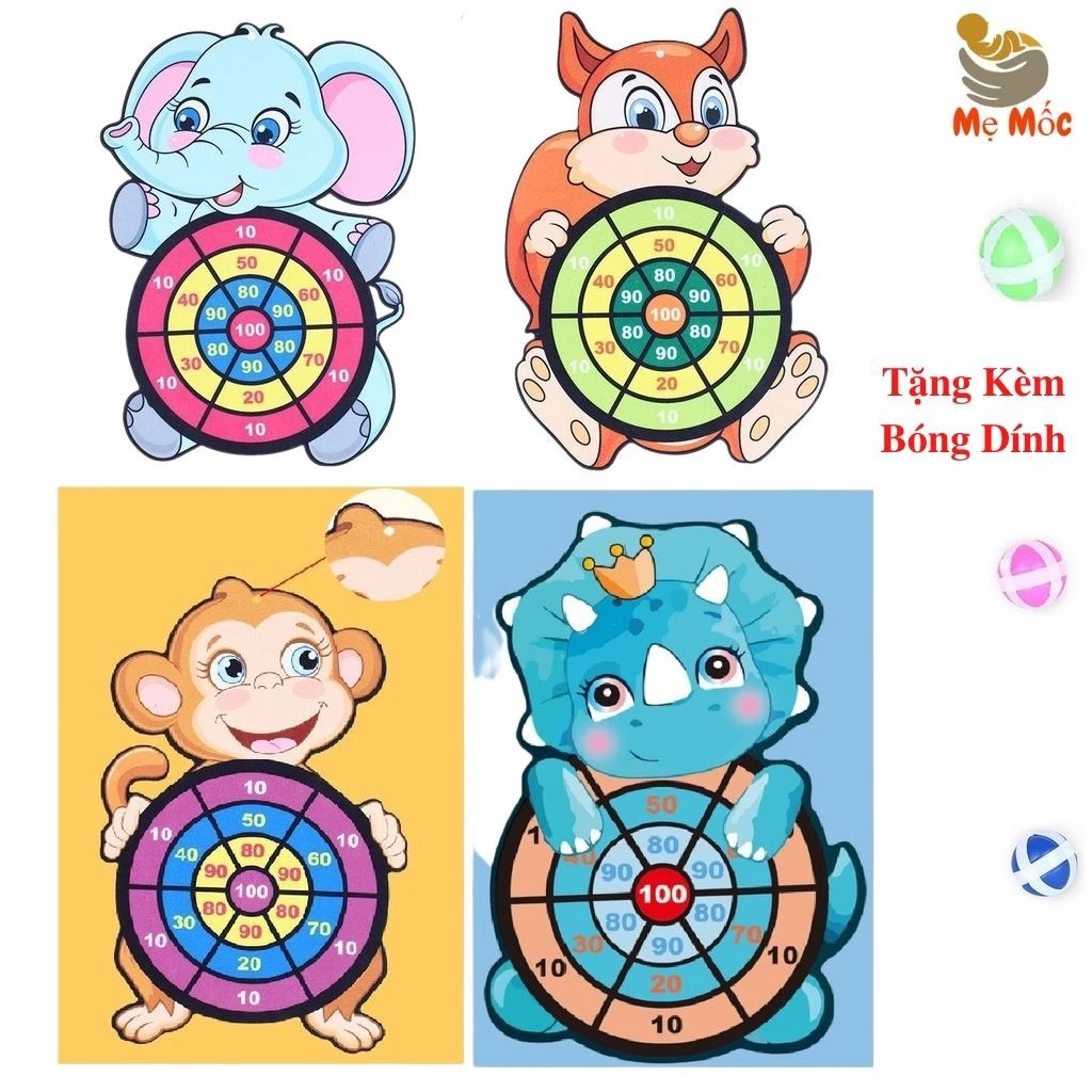 Đồ Chơi Cho Bé Bảng Phi Tiêu Bóng Dính, Bảng Ném Bóng Dính Tặng Kèm Bóng - Shop Mẹ Mốc ,NBD