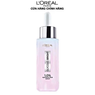 Serum L'Oreal Paris Dưỡng Sáng Và Mờ Thâm Nám 30ml Glycolic Bright 1.0% Glycolic Acid (AHA)