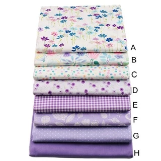 Vải 100% Cotton, Kain Cotton, Vải Bé (Dòng Tím)