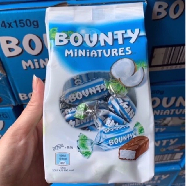 Socola nhân dừa Bounty Miniatures 220g 275g ĐỨC