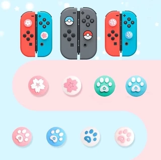 Nút Bấm Điều Khiển Chơi Game Hình Chân Mèo Sakura Cho Nintendo Switch Lite/OLED Joy-Con