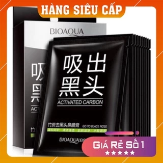 Gel lột mụn 💞FREESHIP💞 HỘP 10 Miếng dán lột mụn than tre hoạt tính BIOAQUA  lột mụn đầu đen, mụn cám