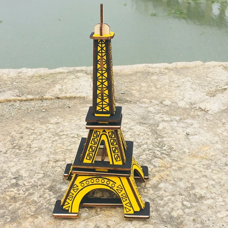 Đồ chơi lắp ráp gỗ 3D Mô hình Tháp Eiffel Laser TB-A022