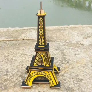 Đồ chơi lắp ráp gỗ 3D Mô hình Tháp Eiffel Laser TB-A022