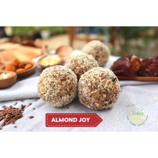 Viên protein vegan dinh dưỡng Happy Belly vị Dừa Hạnh Nhân - hũ 8 viên - Snack tập thể thao, gym, yoga〡Energy Balls