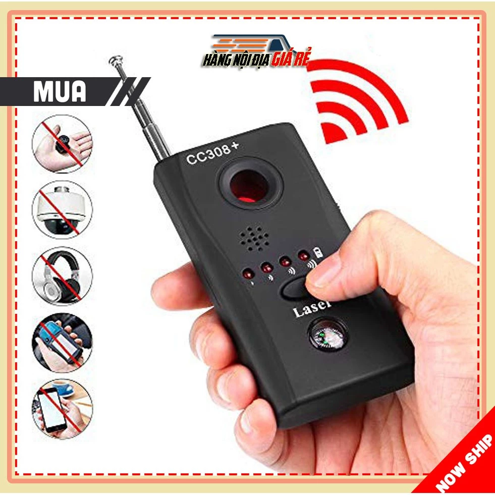 Máy dò thiết bị định vị, Camera quay lén, GPS, Nghe trộm CC308 bằng sóng wifi, sóng điện thoại